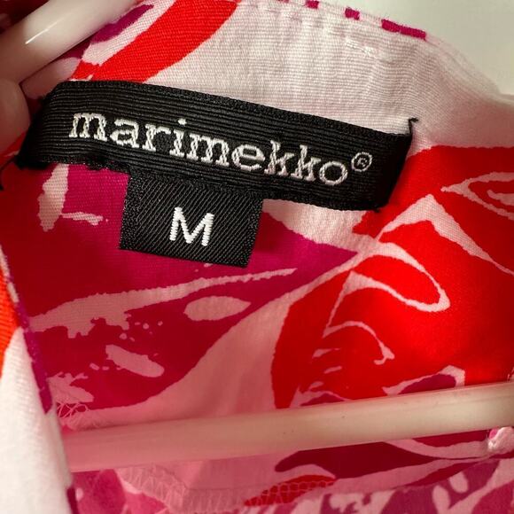 Marimekko Girls Leaf Tank Top Pink Size Medium - Picture 3 of 4